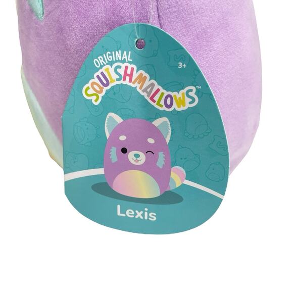 NWT Squishmallow LEXIS the Winking Panda 8" inch Stuffed Animal Rainbow Belly - Picture 3 of 7